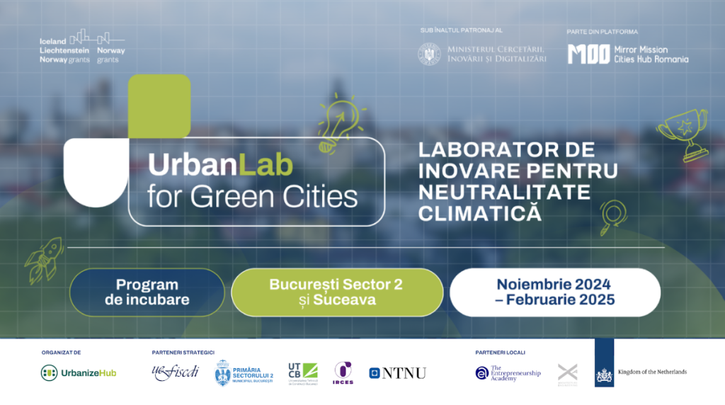 12 echipe au intrat în incubatorul de soluții UrbanLab for Green Cities!